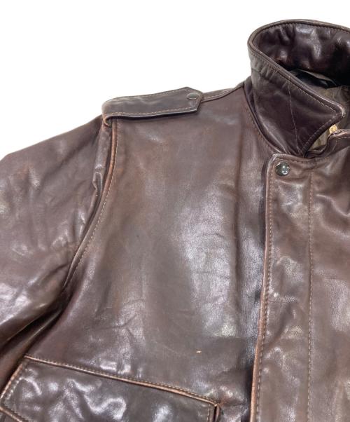 USED（ユーズド）USED (ユーズド) A-2レザージャケット ブラウン サイズ:不明の古着・服飾アイテム