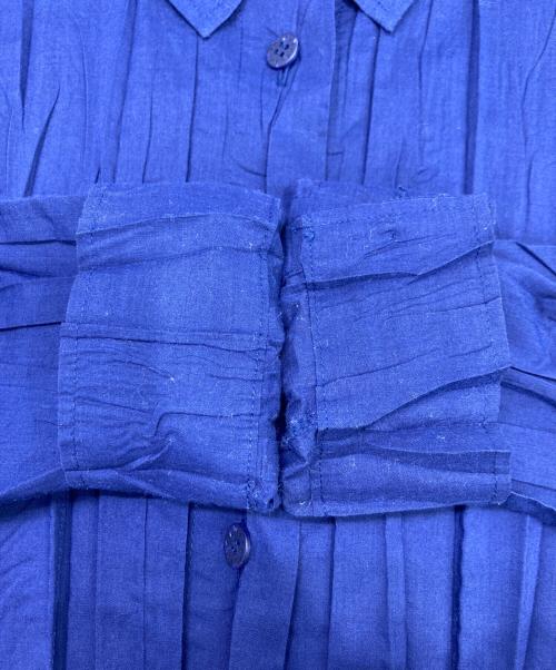 PLEATS PLEASE（プリーツプリーズ）PLEATS PLEASE (プリーツプリーズ) シアープリーツシャツ ネイビー サイズ:３の古着・服飾アイテム