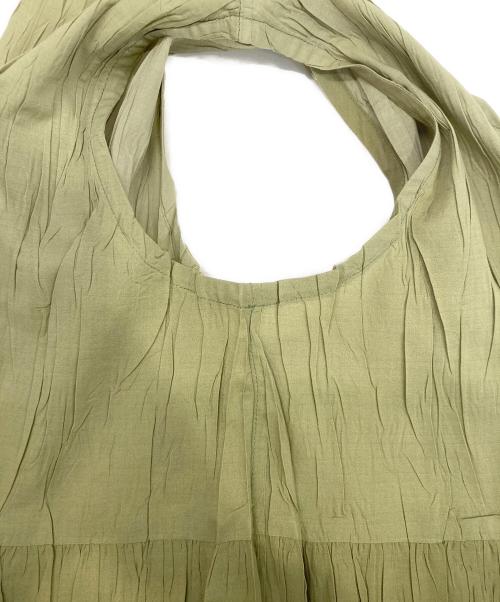 PLEATS PLEASE（プリーツプリーズ）PLEATS PLEASE (プリーツプリーズ) プリーツノースリーブワンピース グリーン サイズ:３の古着・服飾アイテム