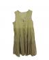 PLEATS PLEASE（プリーツプリーズ）の古着「プリーツノースリーブワンピース」｜グリーン
