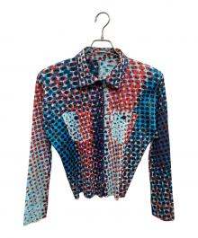 PLEATS PLEASE（プリーツプリーズ）の古着「総柄プリーツシャツ」｜マルチカラー