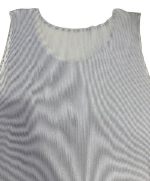 PLEATS PLEASE（プリーツプリーズ）PLEATS PLEASE (プリーツプリーズ) ノースリーブプリーツカットソー ブルー サイズ:３の古着・服飾アイテム