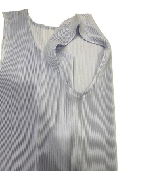 PLEATS PLEASE（プリーツプリーズ）PLEATS PLEASE (プリーツプリーズ) ノースリーブプリーツカットソー ブルー サイズ:３の古着・服飾アイテム