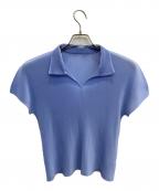 PLEATS PLEASEプリーツプリーズ）の古着「ポロシャツ」｜ブルー