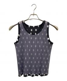 PLEATS PLEASE（プリーツプリーズ）の古着「ノースリーブカットソー」｜ブラック