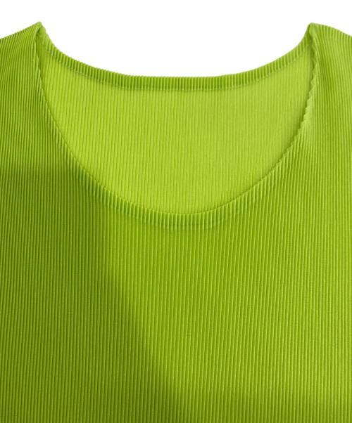 PLEATS PLEASE（プリーツプリーズ）PLEATS PLEASE (プリーツプリーズ) カットソー ライム サイズ:不明の古着・服飾アイテム