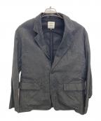 JACKMANジャックマン）の古着「リネンウールテーラードジャケット」｜ブラック