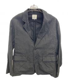 JACKMAN（ジャックマン）の古着「リネンウールテーラードジャケット」｜ブラック