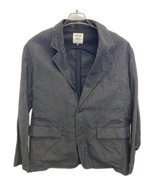 JACKMAN（ジャックマン）JACKMAN (ジャックマン) リネンウールテーラードジャケット ブラック サイズ:Lの古着・服飾アイテム