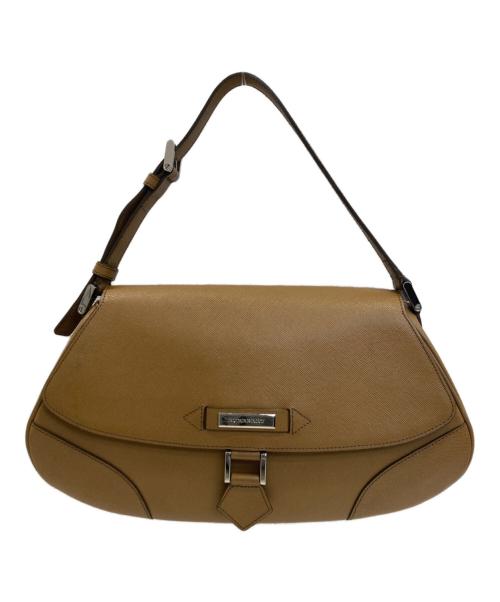 BURBERRY（バーバリー）BURBERRY (バーバリー) ロゴプレートワンショルダーバッグ ブラウンの古着・服飾アイテム