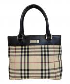 BURBERRYバーバリー）の古着「ノバチェックハンドバッグ」｜ベージュ