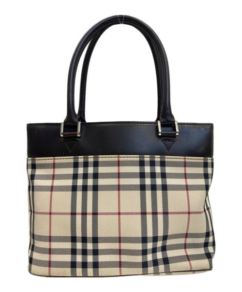 BURBERRY（バーバリー）BURBERRY (バーバリー) ノバチェックハンドバッグ ベージュの古着・服飾アイテム