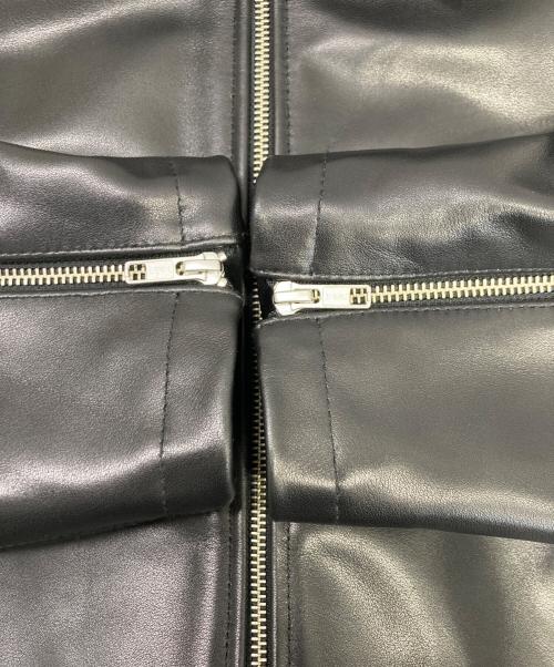 Sourcream（サワークリーム）Sourcream (サワークリーム) レザージャケット ブラック サイズ:Mの古着・服飾アイテム