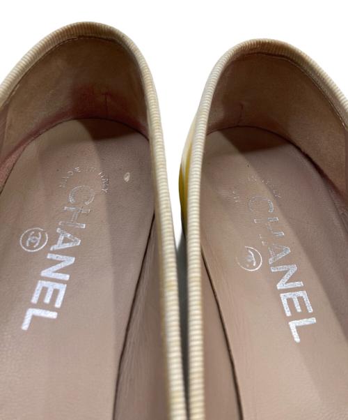 CHANEL（シャネル）CHANEL (シャネル) フラットパンプス イエロー サイズ:38の古着・服飾アイテム