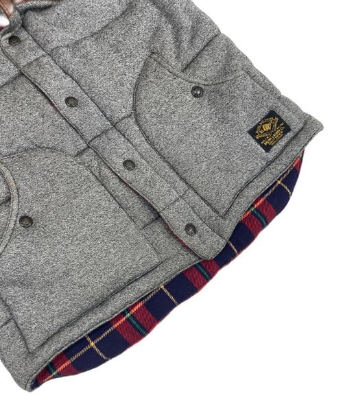 POLO RALPH LAUREN（ポロ・ラルフローレン）POLO RALPH LAUREN (ポロ・ラルフローレン) レザー切替中綿ベスト グレー サイズ:Mの古着・服飾アイテム