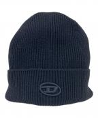 DIESELディーゼル）の古着「ロゴニット帽」｜ブラック