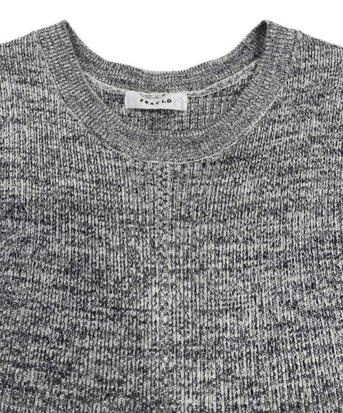 FRAY ID（フレイ アイディー）FRAY ID (フレイ アイディー) Iラインリブニットワンピース シルバー サイズ:FREEの古着・服飾アイテム