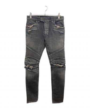 中古・古着通販】BALMAIN (バルマン) ダメージ加工バイカーデニム