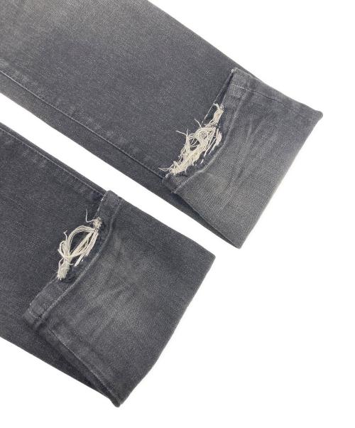 BALMAIN（バルマン）BALMAIN (バルマン) ダメージ加工バイカーデニム ブラック サイズ:73.5㎝(W29)の古着・服飾アイテム