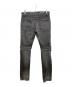 BALMAIN (バルマン) ダメージ加工バイカーデニム ブラック サイズ:73.5㎝(W29)：25000円