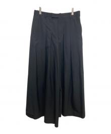 LAD MUSICIAN（ラッドミュージシャン）の古着「2Tuck Wide Flare Slacks」｜ブラック