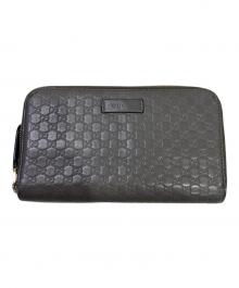 GUCCI（グッチ）の古着「ラウンドファスナー長財布」｜グレー