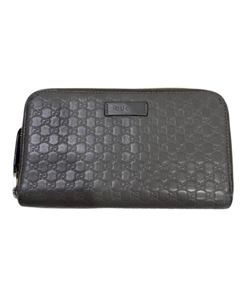 GUCCI（グッチ）GUCCI (グッチ) ラウンドファスナー長財布 グレーの古着・服飾アイテム