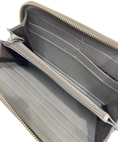 GUCCI（グッチ）GUCCI (グッチ) ラウンドファスナー長財布 グレーの古着・服飾アイテム