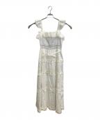 Lily Brownリリーブラウン）の古着「ティアードフリルキャミワンピース」｜ホワイト