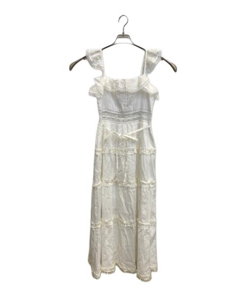 Lily Brown（リリーブラウン）Lily Brown (リリーブラウン) ティアードフリルキャミワンピース ホワイト サイズ:Sの古着・服飾アイテム