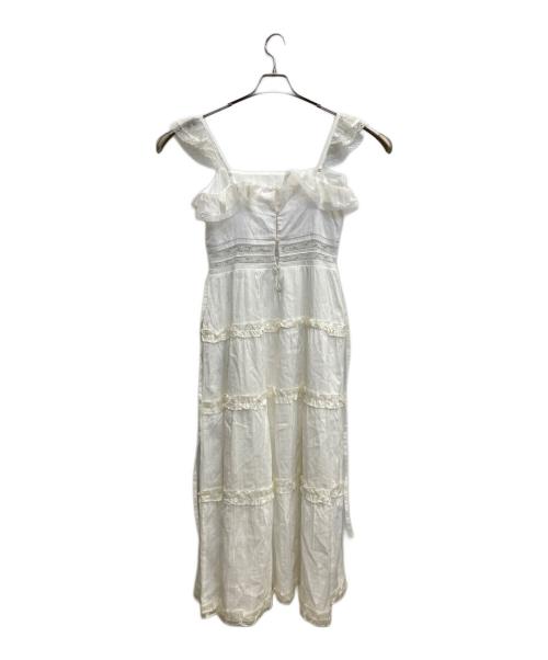 Lily Brown（リリーブラウン）Lily Brown (リリーブラウン) ティアードフリルキャミワンピース ホワイト サイズ:Sの古着・服飾アイテム