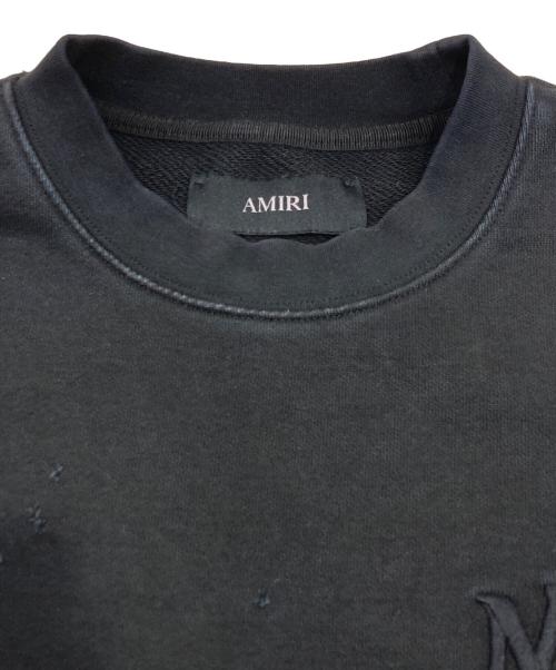AMIRI（アミリ）AMIRI (アミリ) ショットガン加工ロゴスウェット ブラック サイズ:Mの古着・服飾アイテム