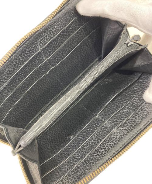 GUCCI（グッチ）GUCCI (グッチ) インターロッキングGラウンドファスナー財布 ブラックの古着・服飾アイテム