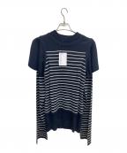 J.W.ANDERSONジェイダブリューアンダーソン）の古着「レイヤードボーダーニット」｜ネイビー