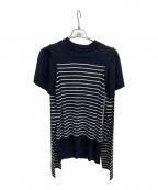 J.W.ANDERSONジェイダブリューアンダーソン）の古着「レイヤードボーダーニット」｜ネイビー