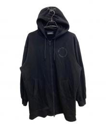 DIESEL（ディーゼル）の古着「ロングジップパーカー」｜ブラック