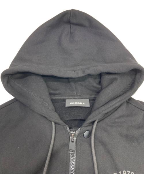 DIESEL（ディーゼル）DIESEL (ディーゼル) ロングジップパーカー ブラック サイズ:Lの古着・服飾アイテム