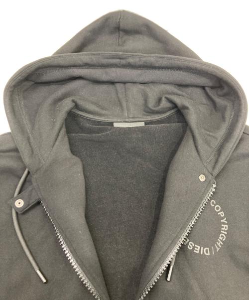 DIESEL（ディーゼル）DIESEL (ディーゼル) ロングジップパーカー ブラック サイズ:Lの古着・服飾アイテム