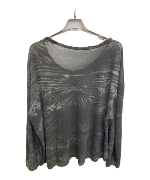 JULIUS（ユリウス）JULIUS (ユリウス) Printed Cotton Jersey Long Sleeve T-shirt ブラック サイズ:4の古着・服飾アイテム