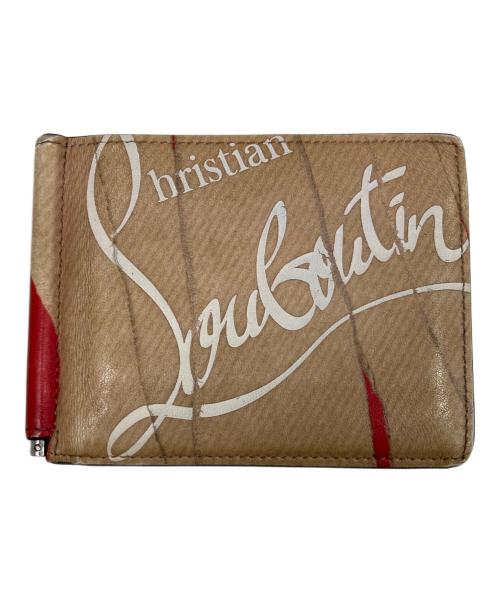 Christian Louboutin（クリスチャン・ルブタン）Christian Louboutin (クリスチャン・ルブタン) マネークリップ２つ折り財布 ベージュの古着・服飾アイテム