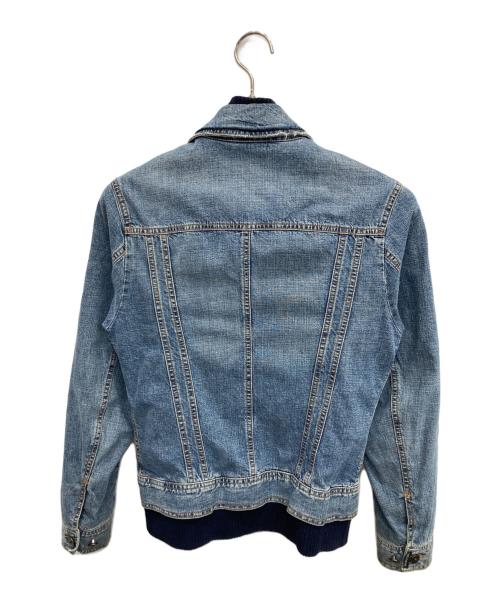DOLCE & GABBANA（ドルチェ＆ガッバーナ）DOLCE & GABBANA (ドルチェ＆ガッバーナ) ニットレイヤードデニムジャケット ブルー サイズ:44の古着・服飾アイテム