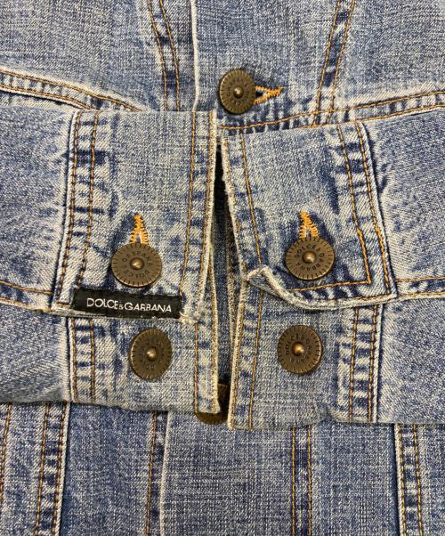 DOLCE & GABBANA（ドルチェ＆ガッバーナ）DOLCE & GABBANA (ドルチェ＆ガッバーナ) ニットレイヤードデニムジャケット ブルー サイズ:44の古着・服飾アイテム