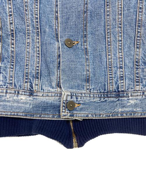 DOLCE & GABBANA（ドルチェ＆ガッバーナ）DOLCE & GABBANA (ドルチェ＆ガッバーナ) ニットレイヤードデニムジャケット ブルー サイズ:44の古着・服飾アイテム