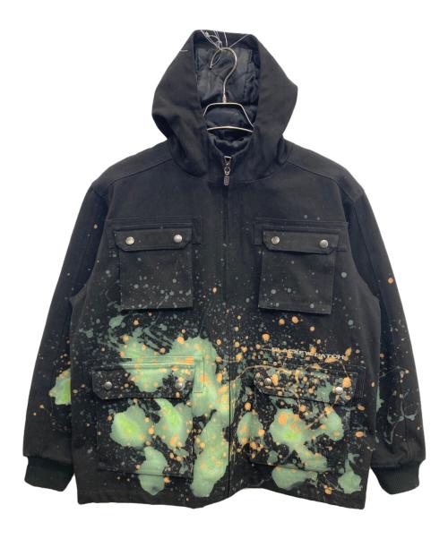 BlackEyePatch（ブラックアイパッチ）BlackEyePatch (ブラックアイパッチ) HOODED PAINTER JACKET ブラック サイズ:Mの古着・服飾アイテム