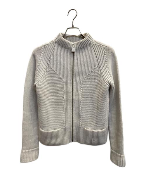 HERMES（エルメス）HERMES (エルメス) ジップアップニット アイボリー サイズ:38の古着・服飾アイテム