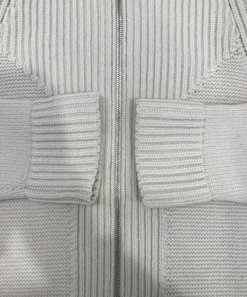 HERMES（エルメス）HERMES (エルメス) ジップアップニット アイボリー サイズ:38の古着・服飾アイテム
