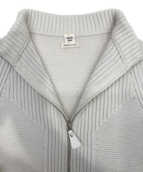 HERMES（エルメス）HERMES (エルメス) ジップアップニット アイボリー サイズ:38の古着・服飾アイテム