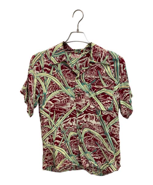 Sun Surf（サンサーフ）Sun Surf (サンサーフ) レーヨンアロハシャツ レッド サイズ:Sの古着・服飾アイテム