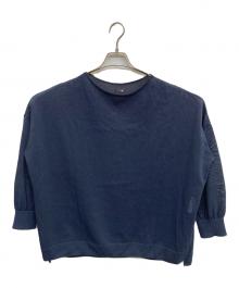 Loungedress（ラウンジドレス）の古着「和紙天竺ニット」｜ネイビー