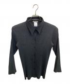 ISSEY MIYAKEイッセイミヤケ）の古着「プリーツシャツ」｜ブラック